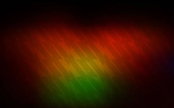 Vert foncé, disposition vectorielle rouge avec lignes plates. — Image vectorielle