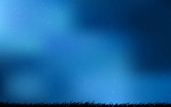 Modello vettoriale blu scuro con stelle del cielo notturno . — Vettoriale Stock