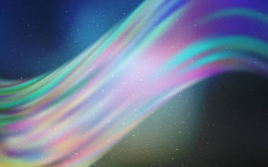 Açık Mavi, Uzay yıldızları ile sarı vektör şablonu.