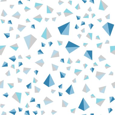 Açık Mavi vektör dikişsiz, çokgen tarzı ile izometrik desen.