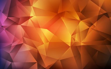 Koyu Turuncu vektör çokgen şablonu.