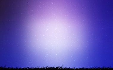 Açık Pembe, Gece gökyüzü yıldızları ile Mavi vektör deseni.