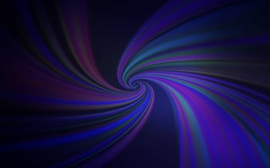 Eğri çizgileri olan koyu mor vektör arkaplanı.