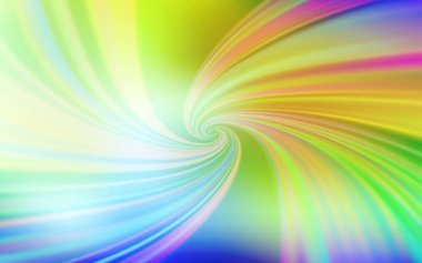 Kavisli çizgilerle açık çok renkli vektör düzeni.