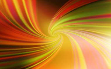 Kavisli çizgilerle Açık Turuncu vektör arka planı.