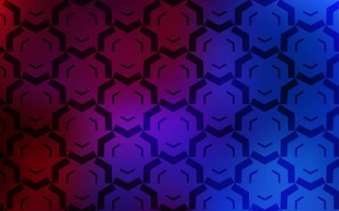 Bükülmüş çizgileri olan koyu mavi, kırmızı vektör arkaplanı.