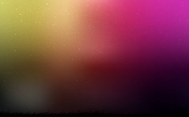 Koyu Pembe, Kozmik yıldızlarla sarı vektör düzeni.