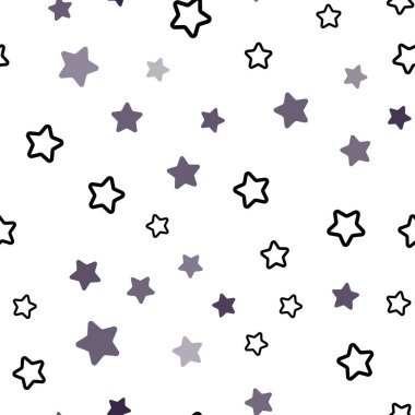 Parlak yıldızlarla Açık Mor vektör kesintisiz düzeni.