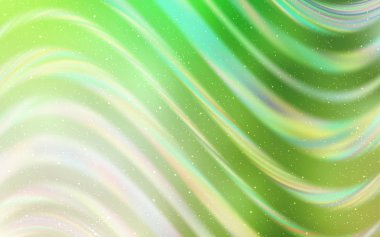 Uzay yıldızları ile açık yeşil vektör şablonu.