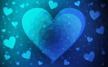 Lacivert, kalpli yeşil vektör arka plan.