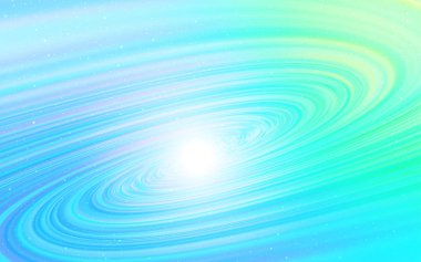 Açık mavi, kozmik yıldızlar ile yeşil vektör düzeni.