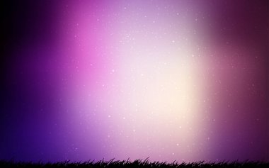 Koyu mor, pembe arka plan astronomi yıldız ile vektör.