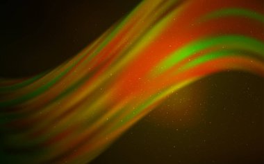 Koyu yeşil, sarı vektör desen gece gökyüzü ile yıldız.