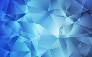 Açık mavi vektör soyut çokgen arkaplan.