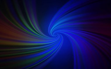 Koyu mavi, eğri çizgileri olan yeşil vektör arkaplan.