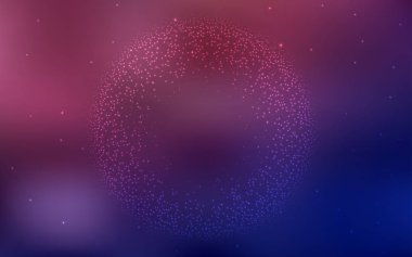 Koyu Mor, Gökada yıldızları ile pembe vektör arka plan.