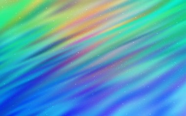 Açık mavi, kozmik yıldızlar ile yeşil vektör düzeni.