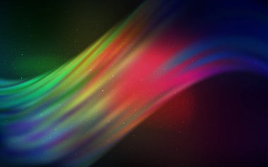 Koyu yeşil, uzay yıldızları ile kırmızı vektör şablonu.