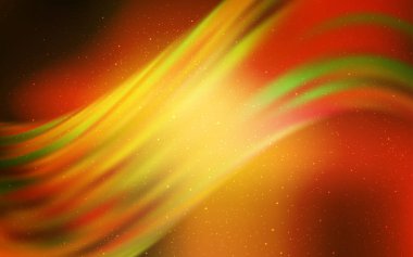 Açık yeşil, sarı vektör desen ile gece gökyüzü yıldız.