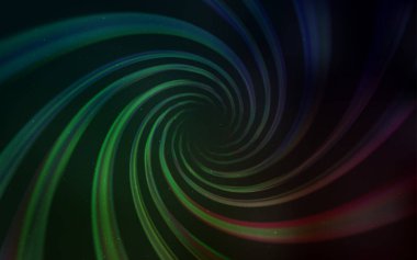 Gece gökyüzü yıldızları ile Koyu Yeşil vektör deseni.