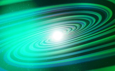 Uzay yıldızları ile açık yeşil vektör şablonu.