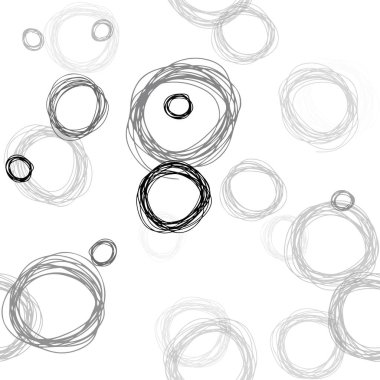 Küreler ile koyu gri vektör dikişsiz desen.