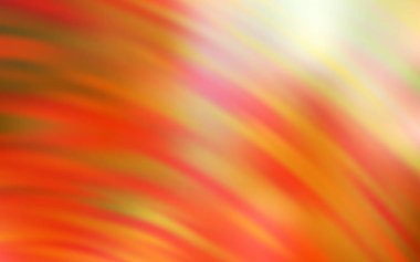 Açık Kırmızı, kıvrımlı çizgileri olan sarı vektör arka planı.