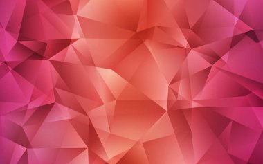 Açık Kırmızı vektör gradyan üçgenler deseni.