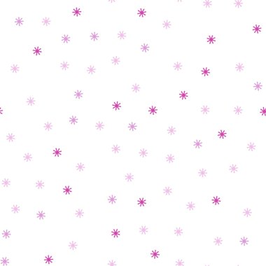 Güzel kar taneleri ile Açık Pembe vektör dikişsiz kapak.
