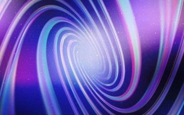 Açık Pembe, Gece gökyüzü yıldızları ile Mavi vektör deseni.