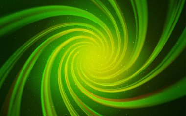 Işık yeşil vektör arka plan gökada yıldız ile.