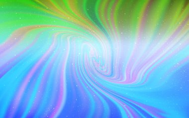 Açık mavi, Samanyolu yıldızlar ile yeşil vektör doku.