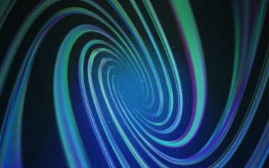 Açık mavi, gece gökyüzü yıldızlar ile yeşil vektör deseni.