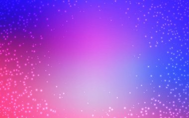 Açık Pembe, Astronomik yıldızlarla mavi vektör arka plan.