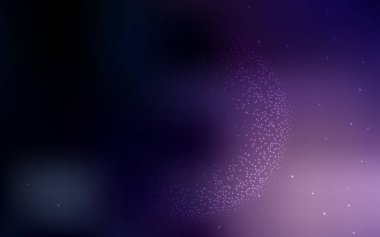 Samanyolu yıldızlarıyla koyu mor vektör dokusu.