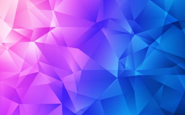 Açık Pembe, Mavi vektör düşük poli arka plan.