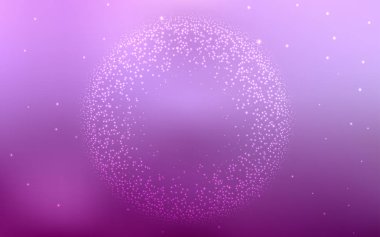 Uzay yıldızları ile açık pembe vektör şablonu.