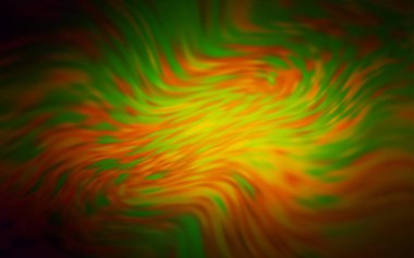 Koyu yeşil, sarı vektör parlak deseni bulanıklaştırdı.