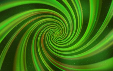 Kozmik Yıldızlar ile açık yeşil vektör düzeni.