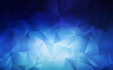 Koyu mavi vektör parlayan üçgen zemin.