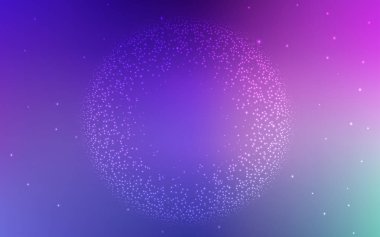 Açık Pembe, Gece gökyüzü yıldızları ile Mavi vektör deseni.