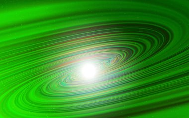 Uzay yıldızları ile açık yeşil vektör şablonu.