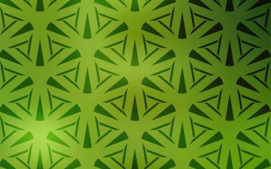 Açık yeşil, çizgileri ve üçgenleri olan sarı vektör düzeni.