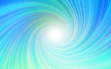 Açık mavi, astronomik yıldızlar ile yeşil vektör arka plan.