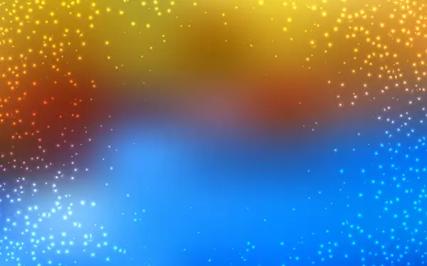 Licht blauwe, gele vector achtergrond met astronomische sterren. — Stockvector