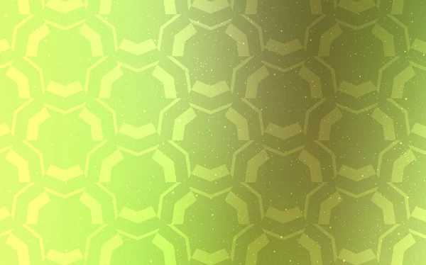 Lichtgroen, Geel vector patroon met wrange lijnen. — Stockvector