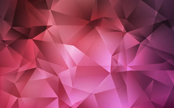 Rosa claro, vector rojo fondo poligonal abstracto . — Vector de stock