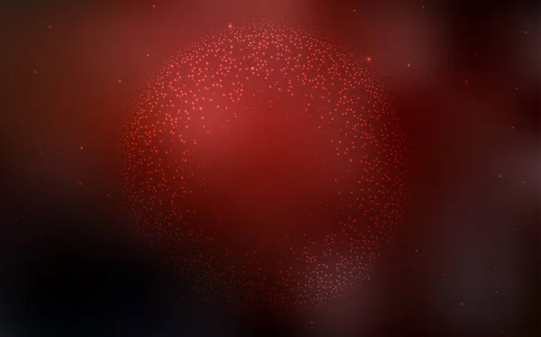 Modello vettoriale rosso scuro con stelle del cielo notturno . — Vettoriale Stock