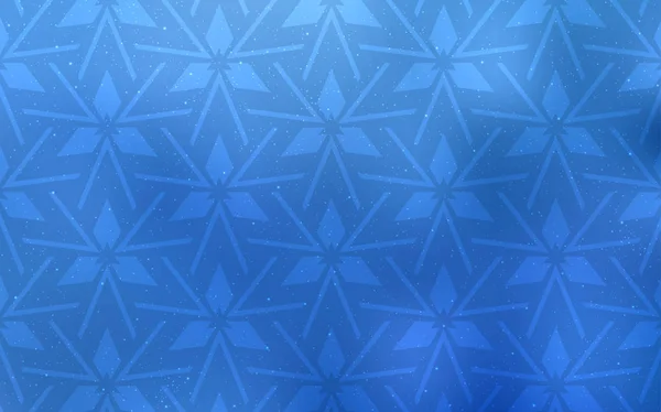 Kristallerle, üçgenlerle hafif BLUE vektör şablonu. — Stok Vektör
