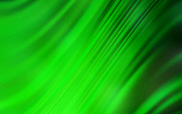 Светло-зеленый векторный рисунок со звездами ночного неба . — стоковый вектор